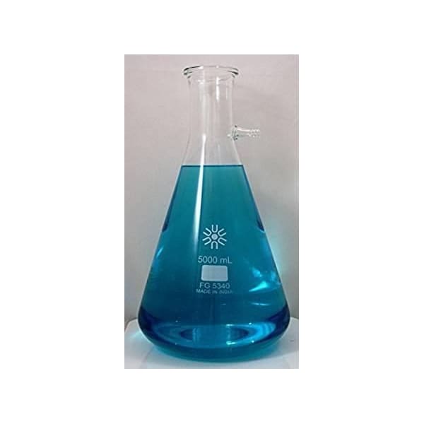5L Side Arm Flask, Fits No 13 stopper, with 5/8 Tubulation